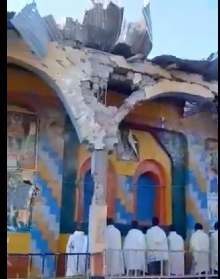 Tigrayans in Adi Da’iro praying in a destroyed church: ‘O Lord, Be merciful to us’ (Footage)