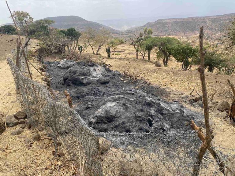 Eritrean Troops burn down and destroy animal food, houses and infrastructures in Debre Genet Village of Naeder Adet, central Tigray (videos and photos)