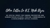 Open Letter to H.E. Nick Dyer, UK Special Envoy for Famine Prevention and Humanitarian Affairs, FCDO