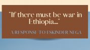 If there must be war in Ethiopia: A Response to Eskinder Nega