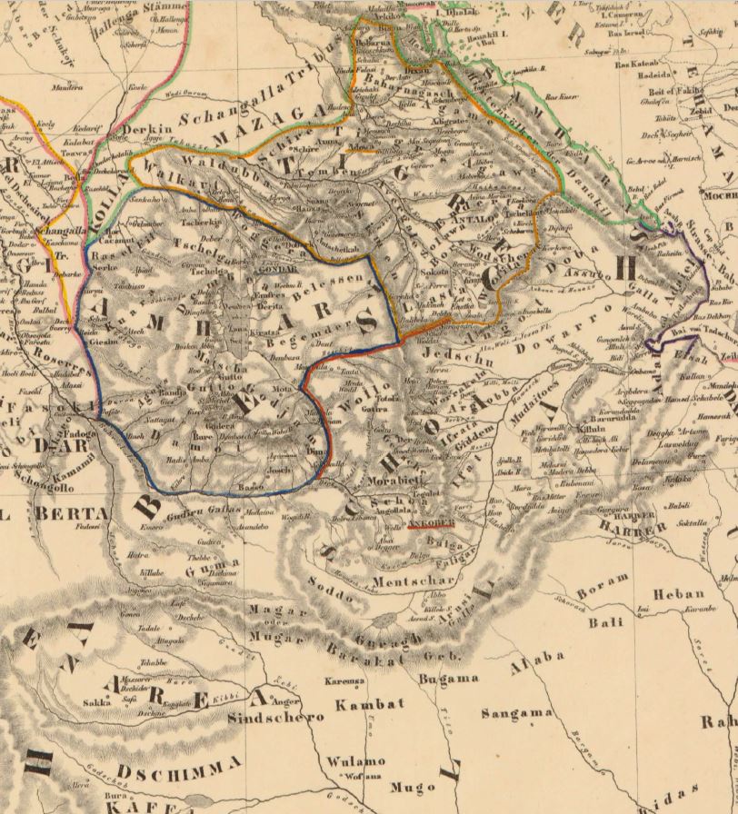 Old Map Of Tigray Handtke's Map: Previously Unseen 19Th Century Map Of Tigray Includes  Western Tigray And Eritrea – Tghat